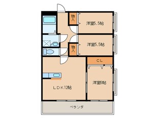 シャトレ日の里の物件間取画像